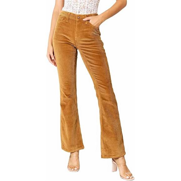 NEW JUDY BLUE bootcut corduroy pants in camel - Picture 1 of 2